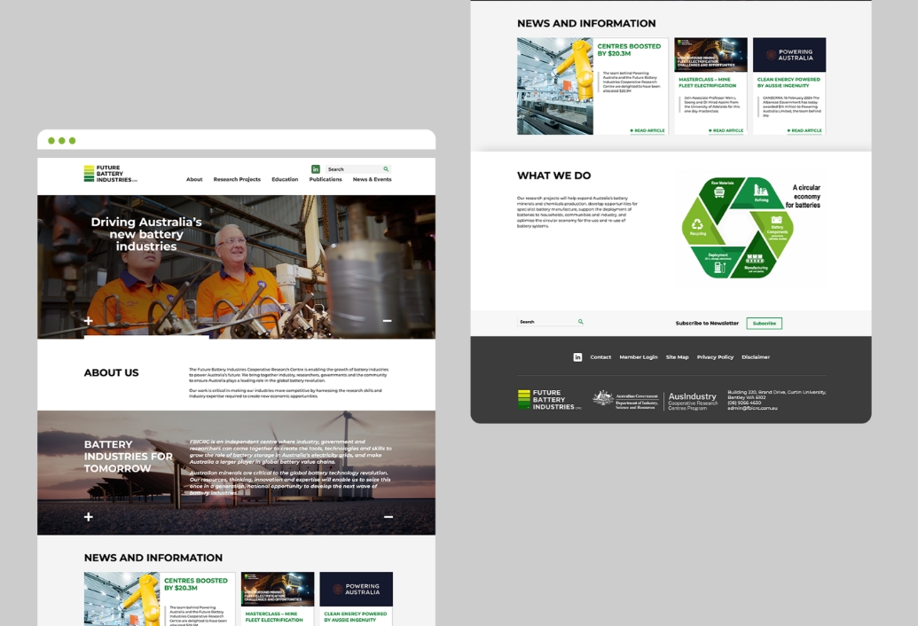 Future Batteries Websie MockUp